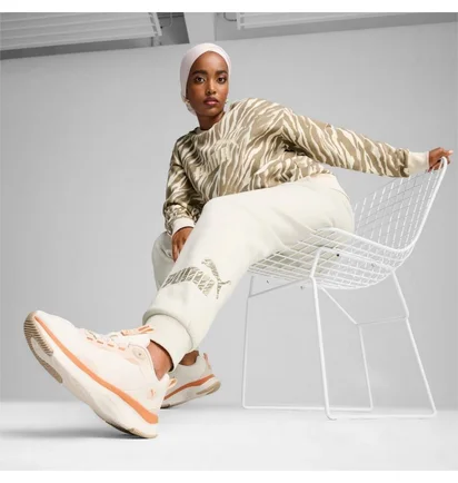 Штаны женские Puma Ess+ Animal Pants Fl Beige 681496-87