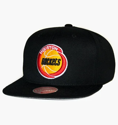 Кепка унисекс Mitchell & Ness Nba Wool Solid Snapback Rockets Black 6HSSS21HW051-HROBLCK