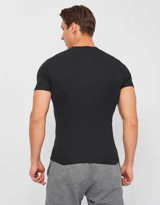 Футболка чоловіча Kappa Mezza Manica Girocollo Black K1306-NERO