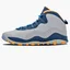 Кросівки дитячі Air Jordan 10 Retro Gs White/Blue 310806-026