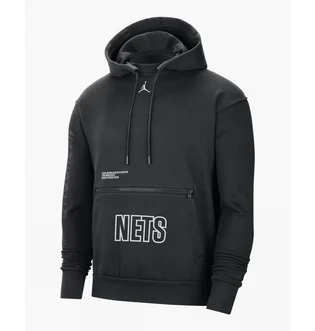 Худи мужское Air Jordan Brooklyn Nets Courtside Statement Edition MenS Nba Fleece Pullover Hoodie Black DR6997-010