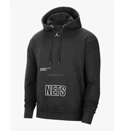 Худі чоловіче Air Jordan Brooklyn Nets Courtside Statement Edition MenS Nba Fleece Pullover Hoodie Black DR6997-010