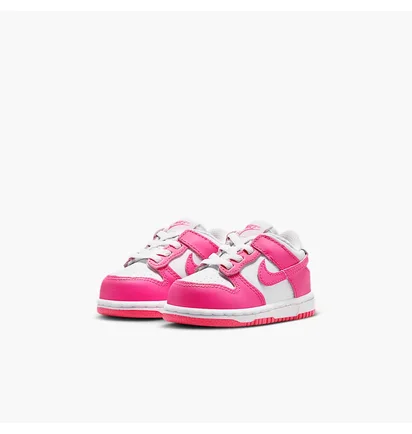 Кросівки дитячі Nike Dunk Low (Td) White/Pink FB9107-102