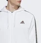 Толстовка мужская Adidas Essentials French Terry 3-Stripes Full-Zip Hoodie White Ic9836