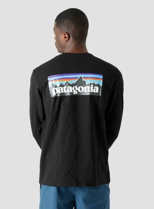 Лонгслив мужской Patagonia P-6 Logo Uprisal Crew Sweatshirt Black BLK39657