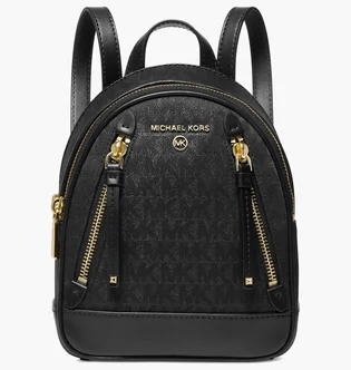 Рюкзак жіночий Michael Kors Brooklyn Xs Gold - Backpack Black 30F2GBNB0Q-BLACK-64262