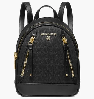 Рюкзак женский Michael Kors Brooklyn Xs Gold - Backpack Black 30F2GBNB0Q-BLACK-64262