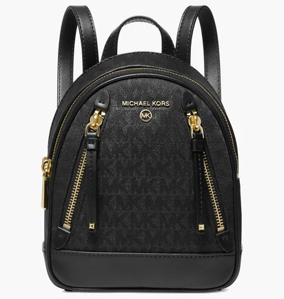 Рюкзак женский Michael Kors Brooklyn Xs Gold - Backpack Black 30F2GBNB0Q-BLACK-64262