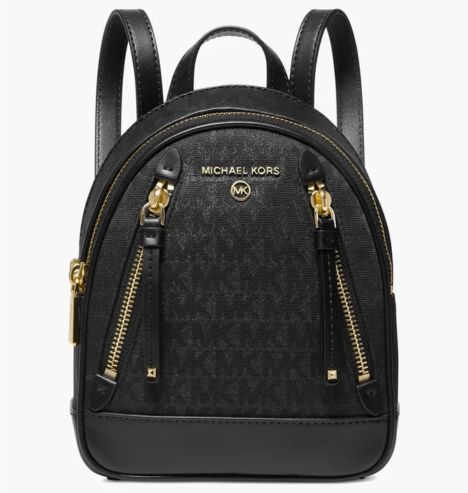Рюкзак женский Michael Kors Brooklyn Xs Gold - Backpack Black 30F2GBNB0Q-BLACK-64262