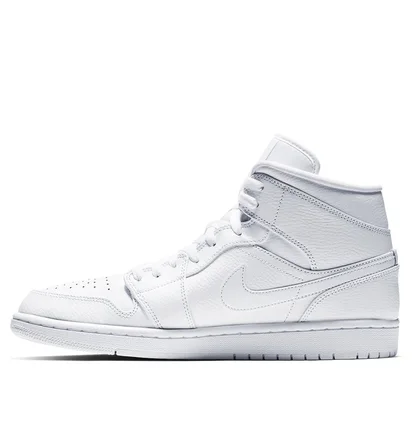 Кроссовки мужские Air Jordan 1 Mid White 554724-129