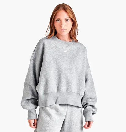 Свитшот женский Nike Sportswear Phoenix Fleece Over-Oversized Crewneck Sweatshirt Grey Dq5761-063