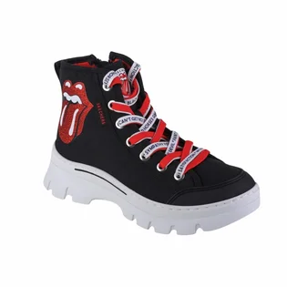 Кеды женские Skechers Rolling Stones Roadies Surge Lick It Black 177967-BKRD
