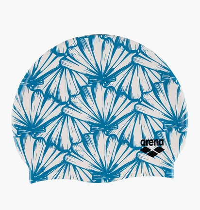 Шапочка для плавания Arena Print 2 White/Blue 1E368-229