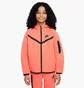 Толстовка детская Nike Tech Fleece Hd Fz Ls Peach HV8695-814