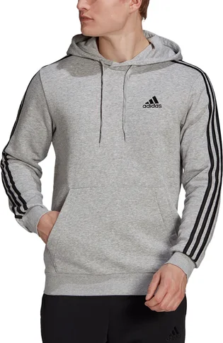Худі чоловіче Adidas Essentials Fleece 3-Stripes Grey GK9084