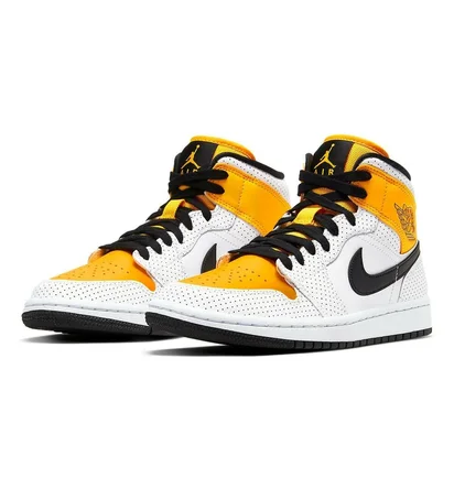 Кроссовки женские Air Jordan 1 Mid Laser White BQ6472-107