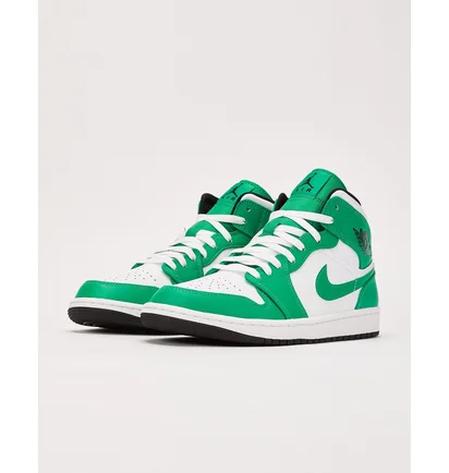 Кросівки чоловічі Air Jordan 1 Mid White/Green DQ8426-301