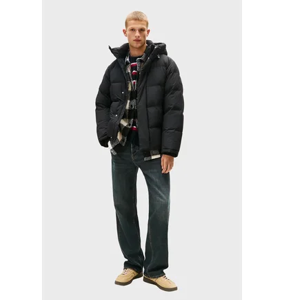 Пуховик чоловічий Tommy Jeans Hooded Down Black DM0DM22255-BDS