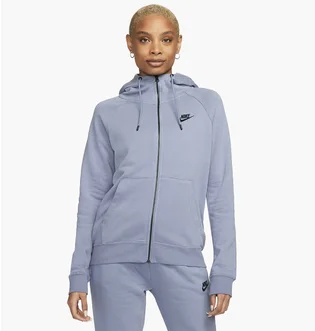 Толстовка жіноча Nike Essntl Flc Fz Hoodie Light Blue Dx2317-493