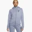 Толстовка женская Nike Essntl Flc Fz Hoodie Light Blue Dx2317-493