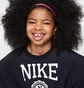 Свитшот детский Nike Sportswear Club Girls French Terry Crew Black HJ3373-010