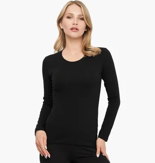 Лонгслів жіночий Kappa Manica Lunga Girocollo Black K2601-NERO