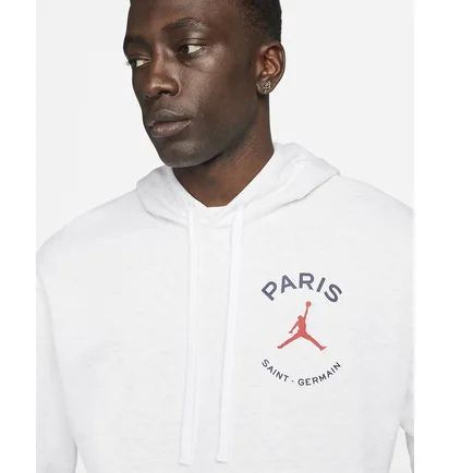 Худи мужское Air Jordan Paris Saint-Germain Fleece Pullover Hoodie White Dj0395-051