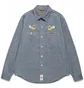 Рубашка мужская Human Made Chambray Shirt Blue HM25SH002