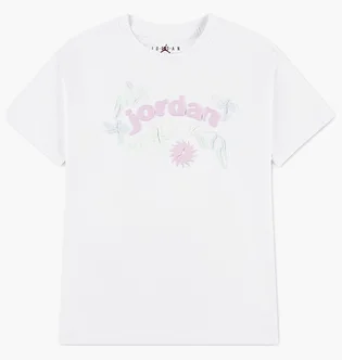 Футболка детская Air Jordan Puff Floral White 45F489-001