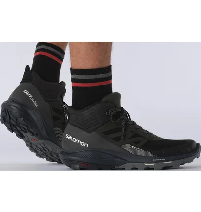Кросівки чоловічі Salomon Gore-Tex Outpulse Mid Gtx Black/Olive 415888-32