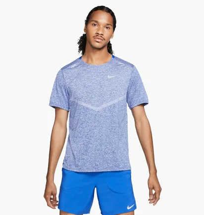 Футболка чоловіча Nike Rise 365 MenS Dri-Fit Short-Sleeve Running Top Light Blue CZ9184-482