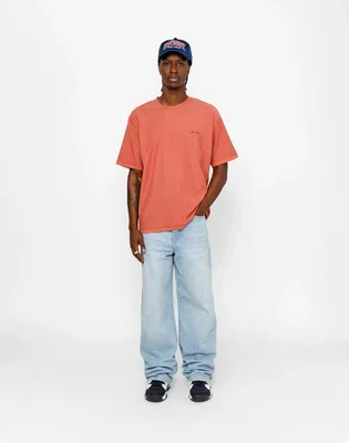 Футболка унисекс Stussy Lazy T-Shirt Peach 1140283-BORA
