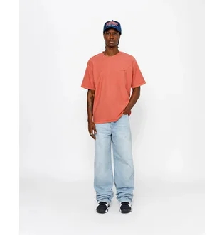 Футболка унисекс Stussy Lazy T-Shirt Peach 1140283-BORA