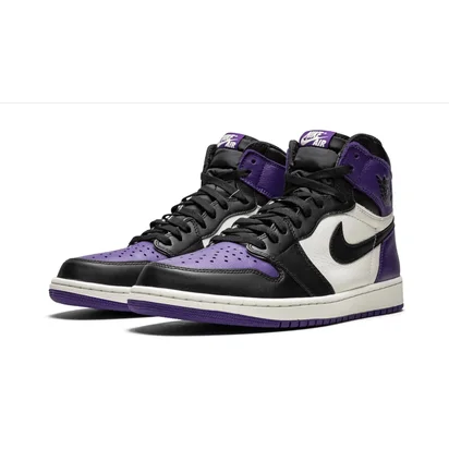 Кроссовки мужские Air Jordan 1 Retro Black/Violet 555088-501