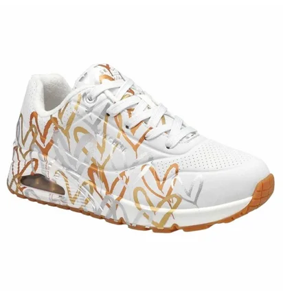 Кросівки жіночі Skechers Uno Metalic Love White 155523-WTGD
