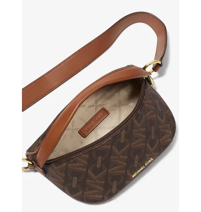 Сумка жіноча Michael Kors Slater Extra-Small Empire Signature Logo Sling Pack Brown 30H3G04M0B-BROWN-LUGGAGE-79688