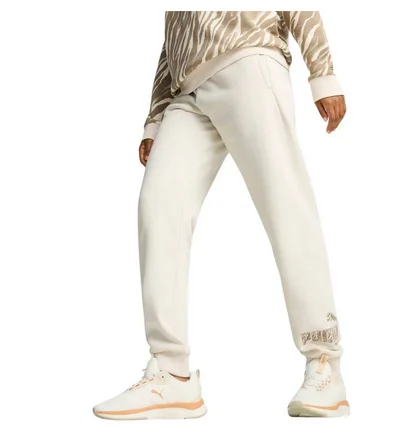 Штаны женские Puma Ess+ Animal Pants Fl Beige 681496-87