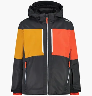 Куртка дитяча CMP Jacket Snaps Hood Black/Orange 33W0054-U423