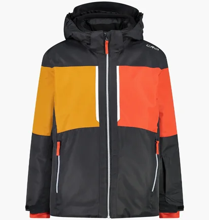 Куртка дитяча CMP Jacket Snaps Hood Black/Orange 33W0054-U423