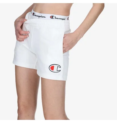 Шорты женские Champion Double Waistband Shorts White 112648-WW001-WTH