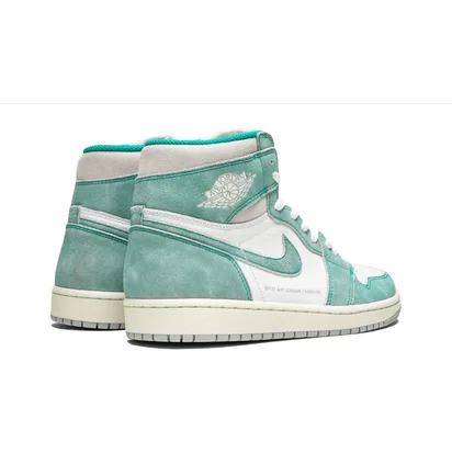 Кроссовки мужские Air Jordan 1 Retro High Og White/Turquoise 555088-311