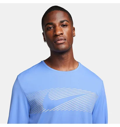 Лонгслів чоловічий Nike Running Miler Flash Blue FB8552-450