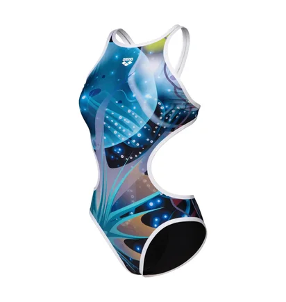 Купальник женский Arena One Print Swimsuit Tech Back Blue 008835-150