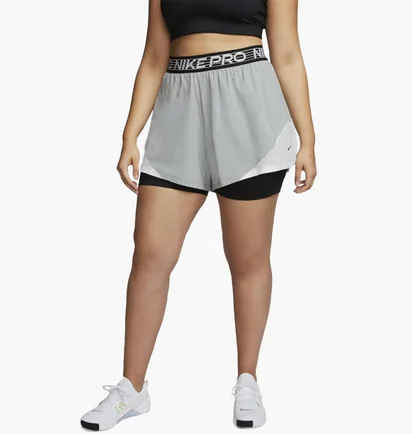 Шорты женские Nike Pro WomenS Flex 2 In 1 Training Shorts Grey DB4484-073