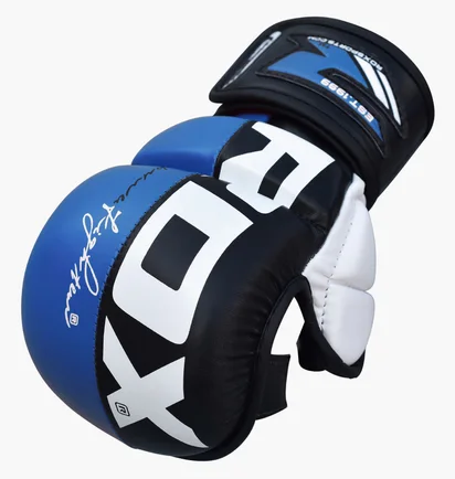 Рукавиці унісекс RDX Grappling Gloves Rex T6 Plus Blue/Black GGR-T6U