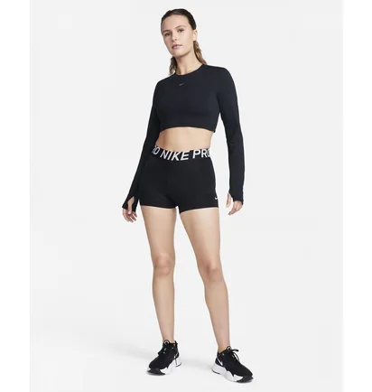 Топ женский Nike Pro Dri-Fit WomenS Cropped Long-Sleeve Top Black FB5233-010