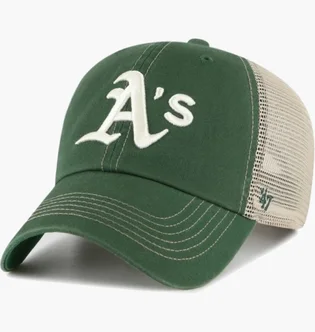 Кепка унісекс 47 Brand Mlb Oakland Athletics Trawler Green/White TRWLR18GWP-DGD