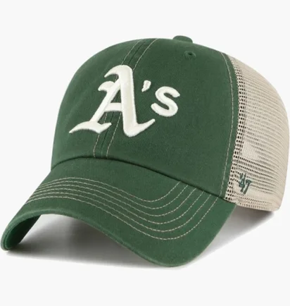Кепка унисекс 47 Brand Mlb Oakland Athletics Trawler Green/White TRWLR18GWP-DGD