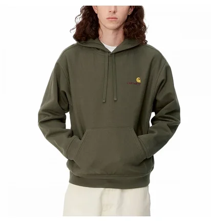 Худи мужское Carhartt Wip Hooded American Script Sweatshirt Green I028279-1NQXX