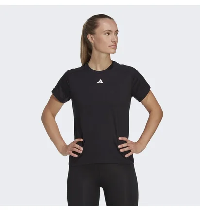 Футболка жіноча Adidas Aeroready Train Essentials Minimal Branding Crewneck T-Shirt Black HR7795